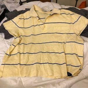Croft & Barrow Yellow Striped Top
